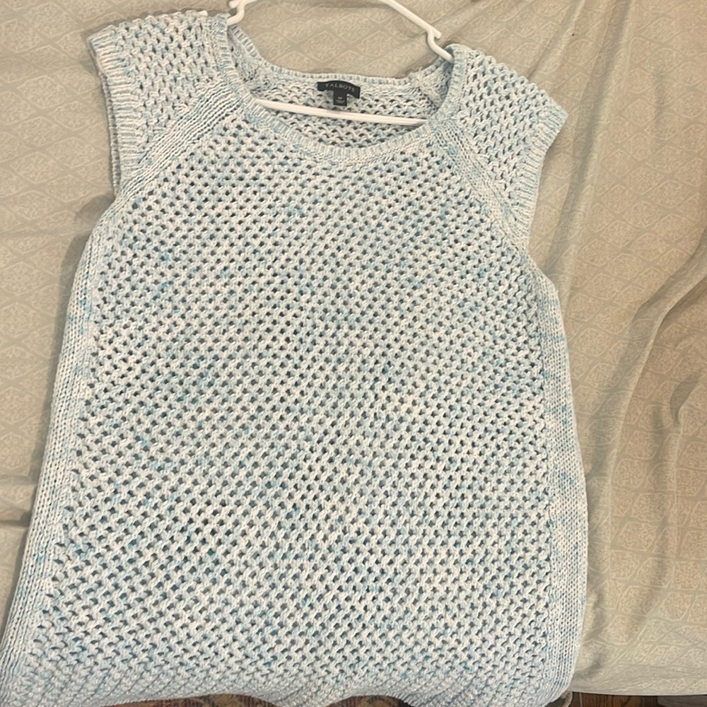 Talbots cap sleeve wide-weave sweater size M